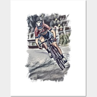 The Cyclist / Abstract fan art / Cycling heroes series #02 Posters and Art